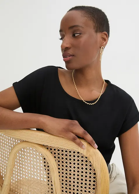 Shirt mit Seidenanteil, bonprix