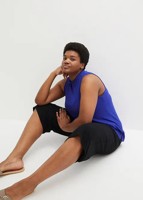 Jersey-Hose aus Rippe mit Bequembund, bonprix