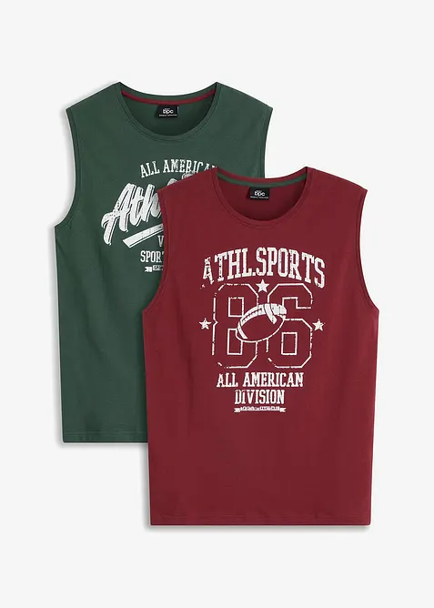 Muskelshirt (2er Pack) aus reiner Baumwolle, bonprix