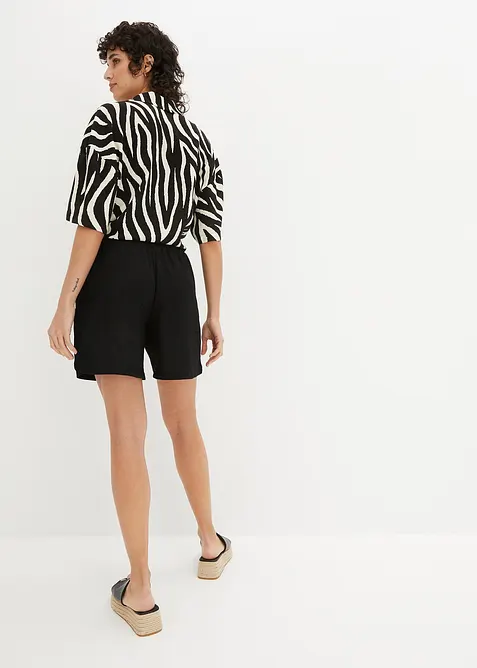 Schlupf-Shorts mit hohem Bund aus Strukturjersey, bonprix