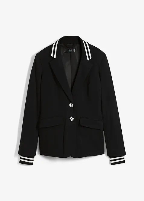 Blazer en coton à détails rayés, bonprix