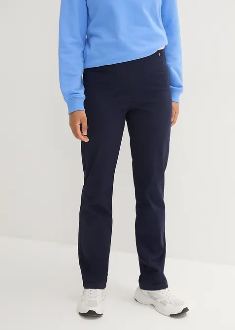 Pantalon &agrave; enfiler avec taille confortable, Straight, bonprix