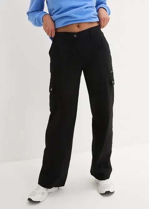 Cargohose aus Baumwolle, Mid Waist, bonprix