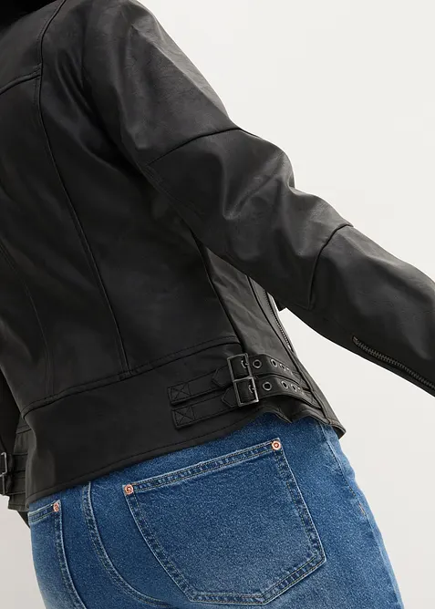 Lederimitat-Jacke aus reiner Viskose, bonprix