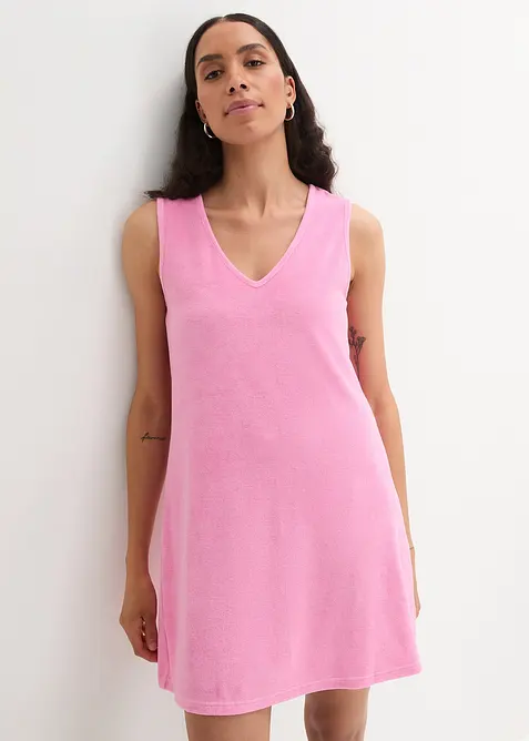 Robe trap&egrave;ze en tissu &eacute;ponge, bonprix