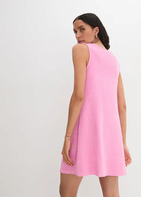 Robe trap&egrave;ze en tissu &eacute;ponge, bonprix