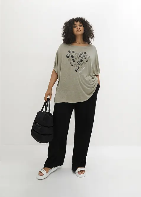 T-Shirt aus fließender Viskose, bonprix