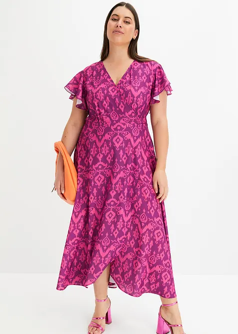 Robe portefeuille imprim&eacute;e, bonprix