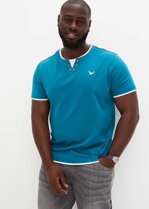 Lot de 2 T-shirts 2 en 1, bonprix