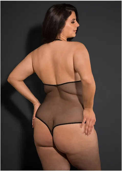 Body-string ouvert avec wetlook, bonprix