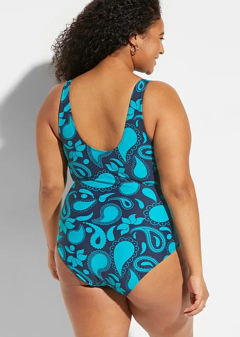 Maillot 1 pièce sculptant effet croisé, maintien léger, bonprix