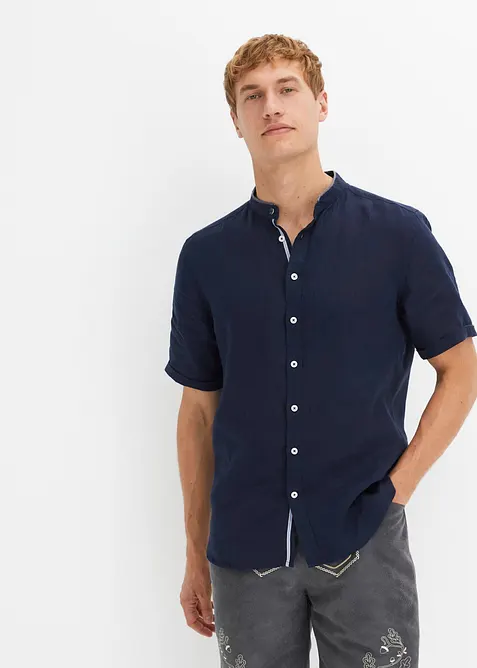 Chemise manches courtes 100% lin, bonprix