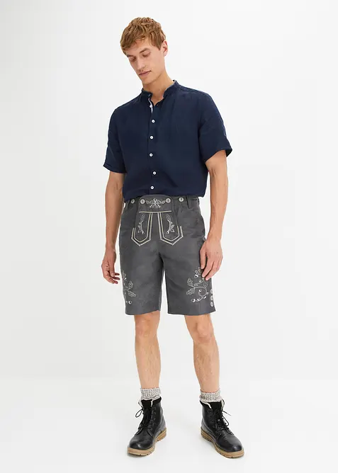 Chemise manches courtes 100% lin, bonprix