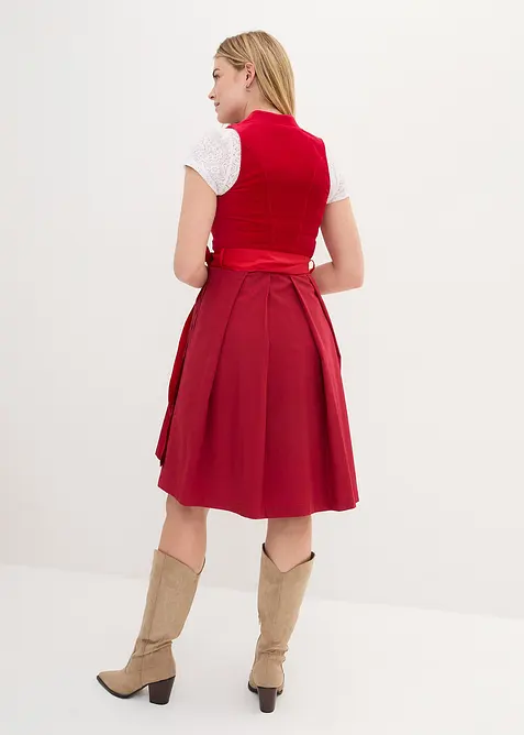 Dirndl mit Samt-Mieder und Satin-Sch&uuml;rze (2-tlg.Set), bonprix
