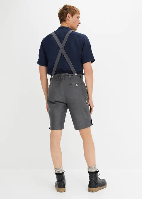 Regular Fit Trachten-Hose aus Lederimitat, bonprix