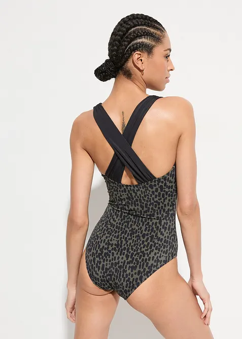 Badeanzug mit überkreuzten Trägern, bonprix