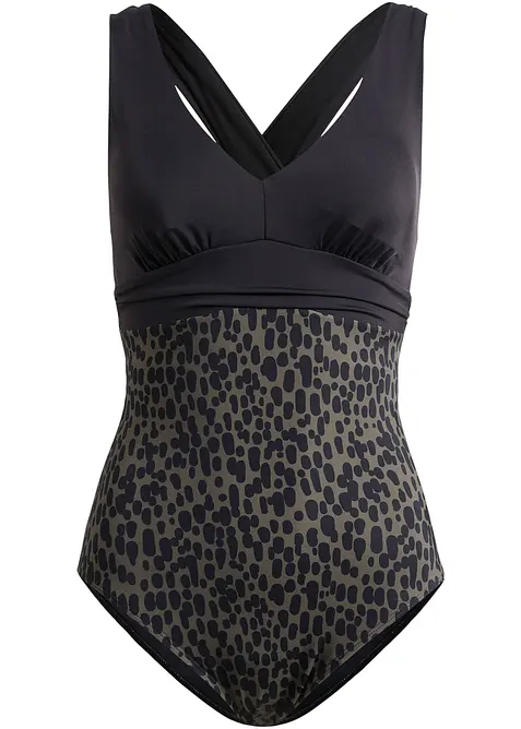 Badeanzug mit überkreuzten Trägern, bonprix