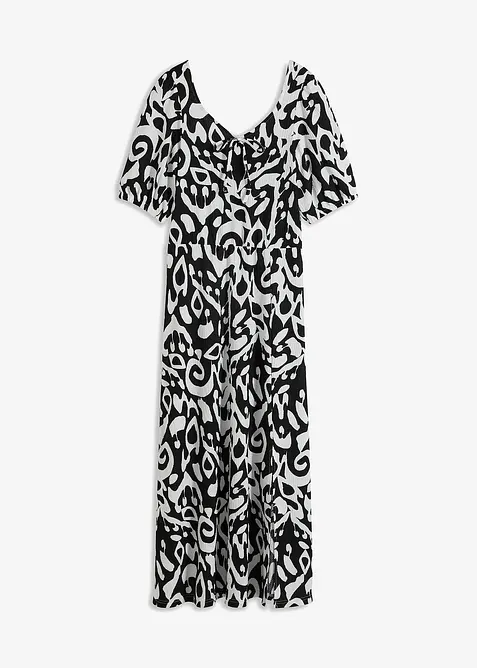 Kleid aus Jersey-Crêpe mit langem Schlitz, bonprix