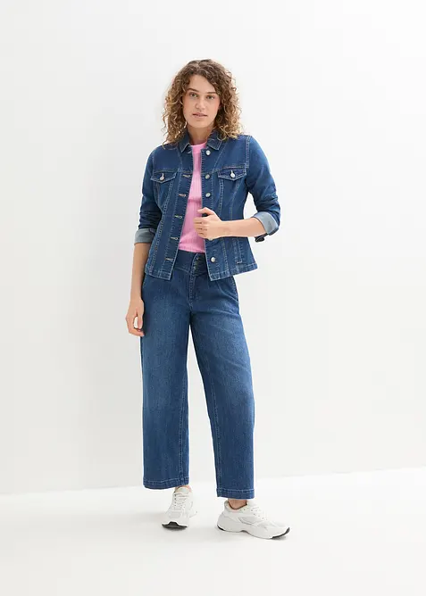 Wide-Leg-Jeans High Waist, Bequembund, bonprix