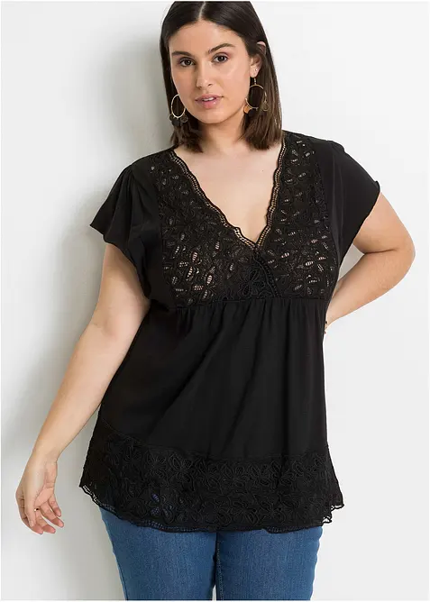 Shirt in Viskose-Baumwoll-Mix, bonprix