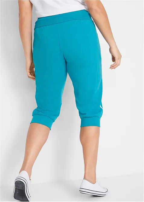 Lot de 2 pantalons de jogging en coton, longueur 3/4, bonprix