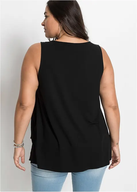 Top en viscose &agrave; encolure zipp&eacute;e, bonprix