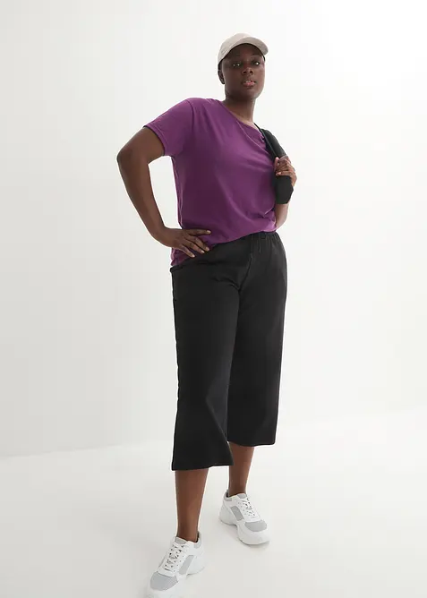 Pantalon de jogging en coton, mi-mollet, bonprix