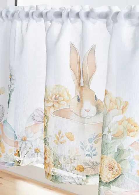 Brise-bise avec imprim&eacute; lapins, bonprix