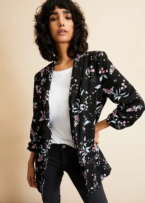 Blazer long imprim&eacute;, bonprix