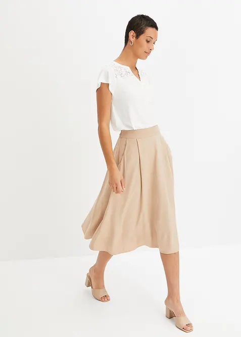 Henleyshirt aus Viskose-Mix, bonprix