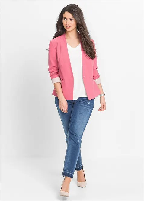 Jean skinny taille basse, raccourci, bonprix