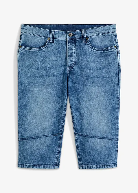 Bermuda long et l&eacute;ger en jean extensible, Regular, bonprix