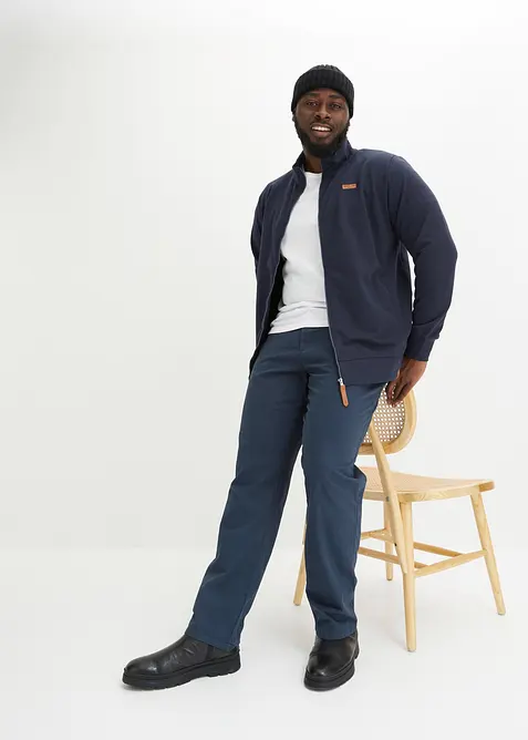 Sweat zippé à col montant et détails enduits, bonprix