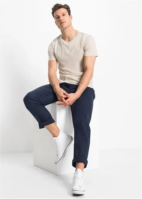 Regular Fit Schlupfhose aus luftigem Leinen-Mix, Straight, bonprix