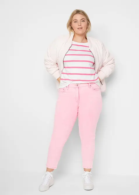 Verk&uuml;rzte Twill-Hose im Used-Look, bonprix