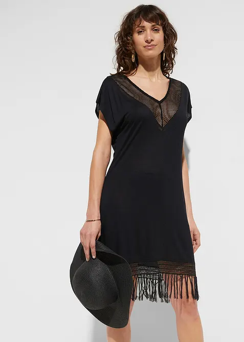 Transparentes Strandkleid aus Viskose, bonprix