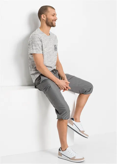 Mikrofaser 3/4-Hose mit Komfortschnitt, Regular Fit, bonprix