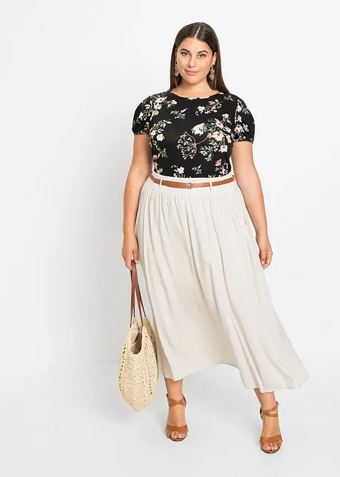 Maxirock mit G&uuml;rtel (2-tlg.Set), bonprix