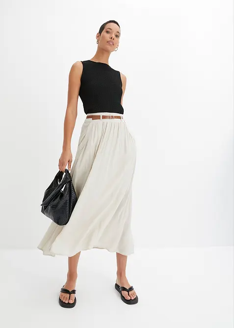 Maxirock mit G&uuml;rtel (2-tlg.Set), bonprix