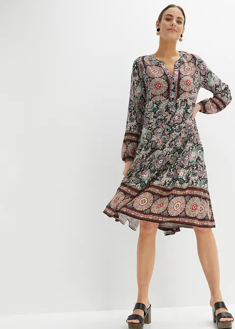 Tunika-Kleid aus fließender Viskose, bonprix