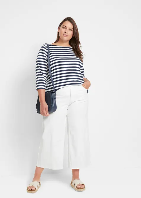 Lot de 2 corsaires en jean taille mi-haute, bonprix