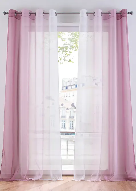 Gardinen aus leichtem Voile, auch in extra lang (2er Pack), bonprix