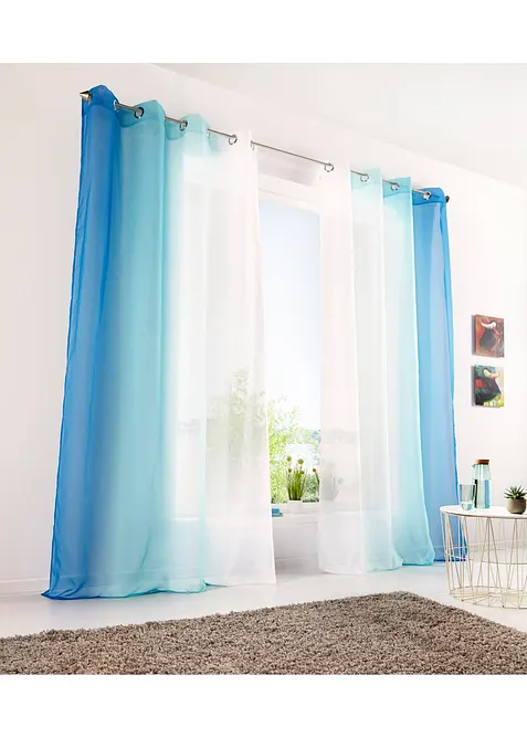 Voilages &agrave; effet ombr&eacute; (2 pces), bonprix