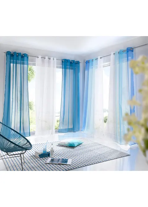 Voilages &agrave; effet ombr&eacute; (2 pces), bonprix