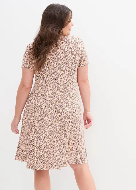 Robe en jersey longueur genou en viscose mélangée, bonprix
