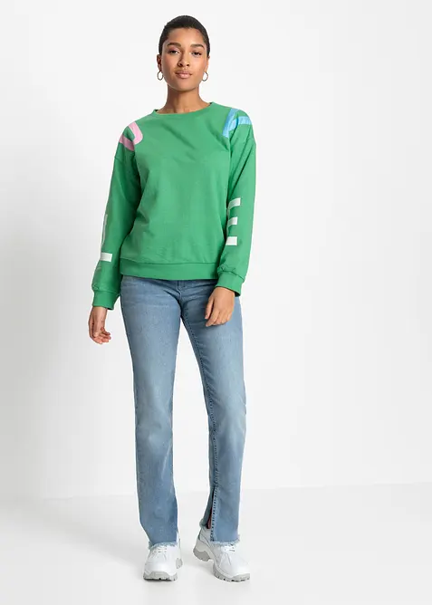 Oversize-Sweatshirt aus weichem Baumwoll-Mix, bonprix