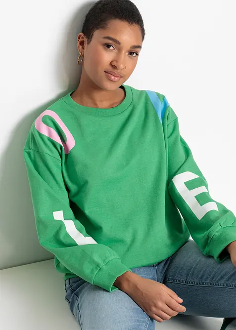 Oversize-Sweatshirt aus weichem Baumwoll-Mix, bonprix