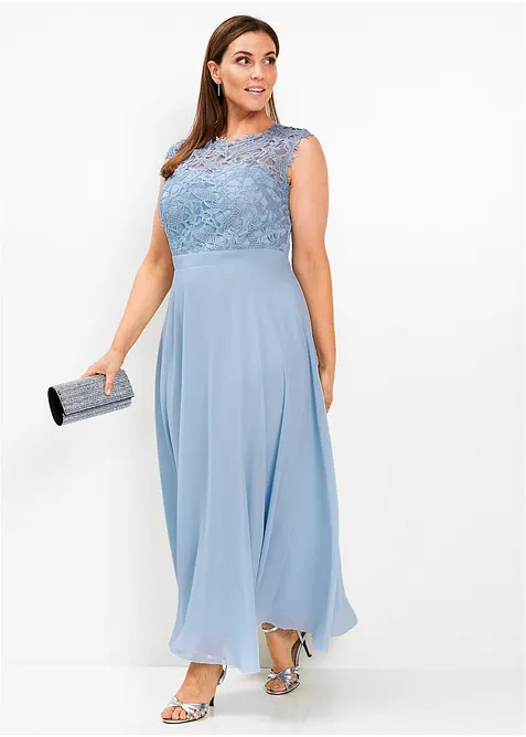 Robe longue avec dentelle, bonprix