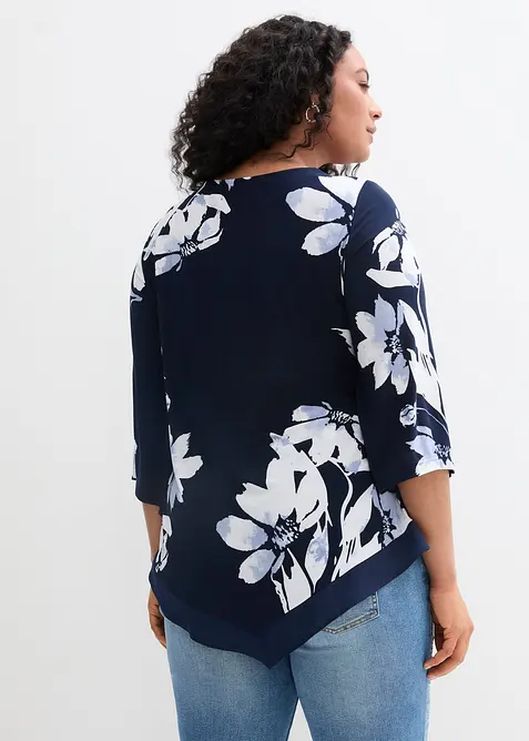 Shirt-Tunika mit floralem Muster, bonprix