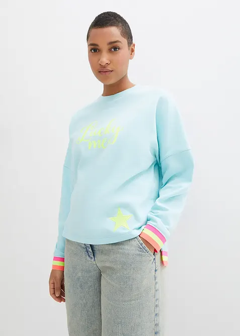 Sweatshirt mint bunten B&uuml;ndchen, bonprix